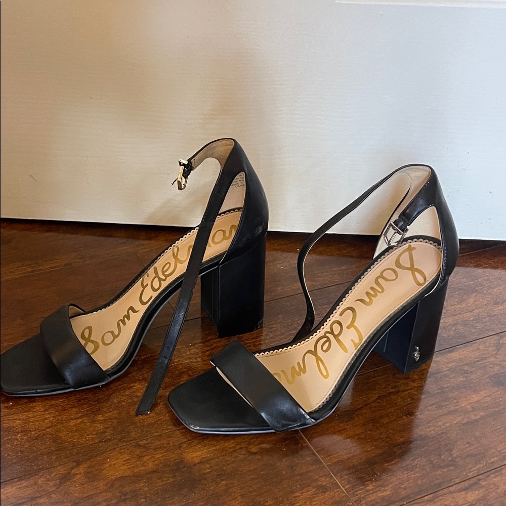 Sam Edelman Black Strappy Heels